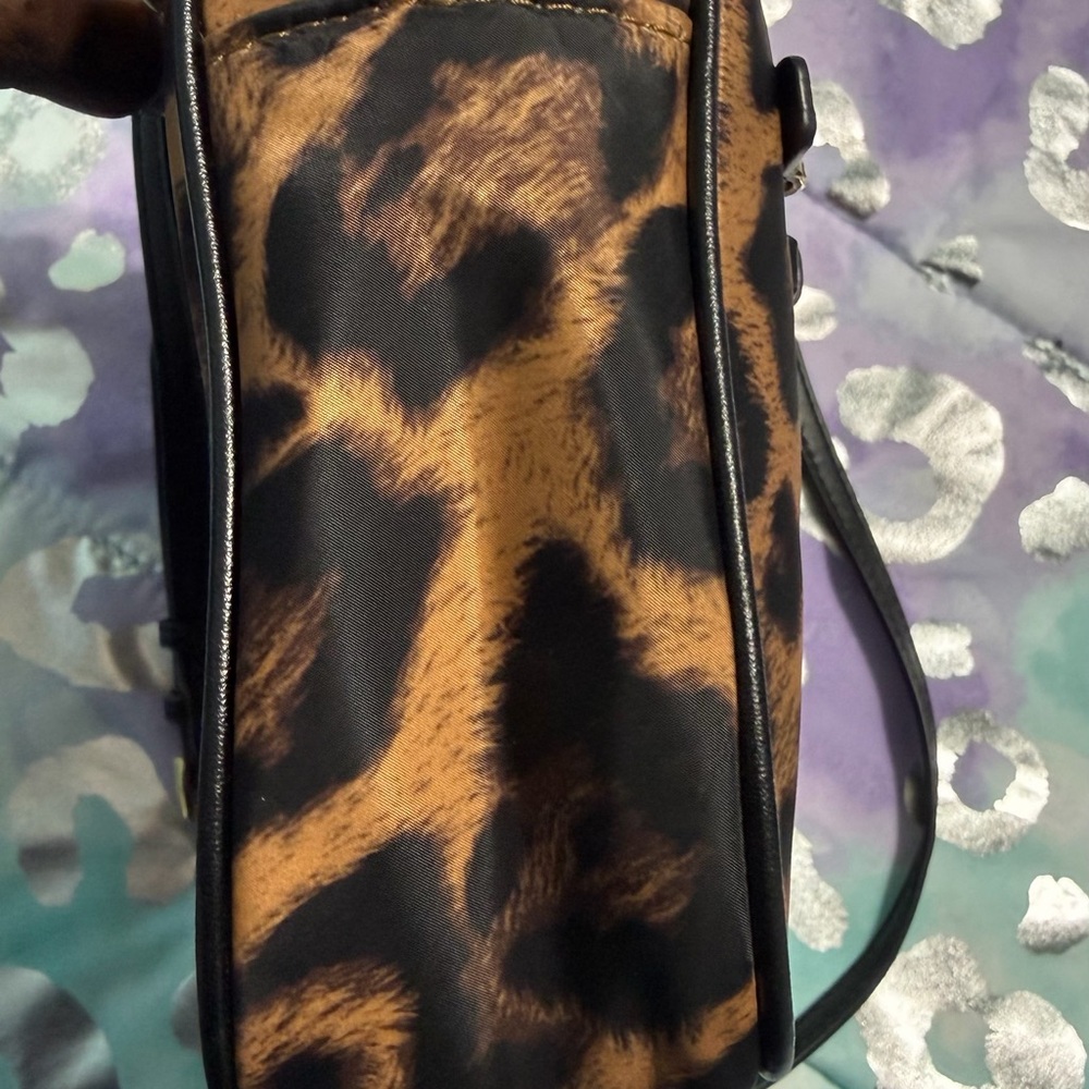 Michael Kors Leopard Print Crossbody in Brown and Black with Gold Hardware - Picture 3 of 4